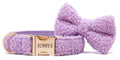 POSHPUP adjustable luxury dog collar with bow - teddy lilac